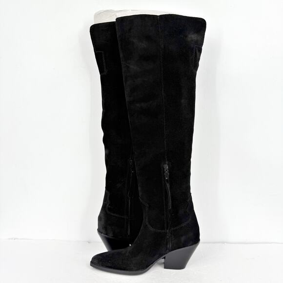 Sam Edelman Women Julee Over The Knee Boot US 6 M EU 36 Black Suede Leather NWOB - Picture 8 of 12